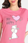 Zivame Farm Lore Knit Cotton Pyajama Set - Rapture Rose — thumbnail 5